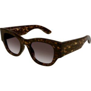 Occhiali da sole  Alexander mcqueen Am0420s cod. colore 002 Donna Cat eye Havana