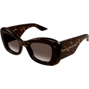 Occhiali da sole  Alexander mcqueen Am0434s cod. colore 002 Donna Cat eye Havana