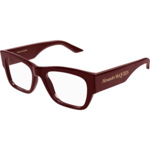 Occhiali vista  Alexander mcqueen Am0436o cod. colore 003 Donna Squadrata Bordeaux