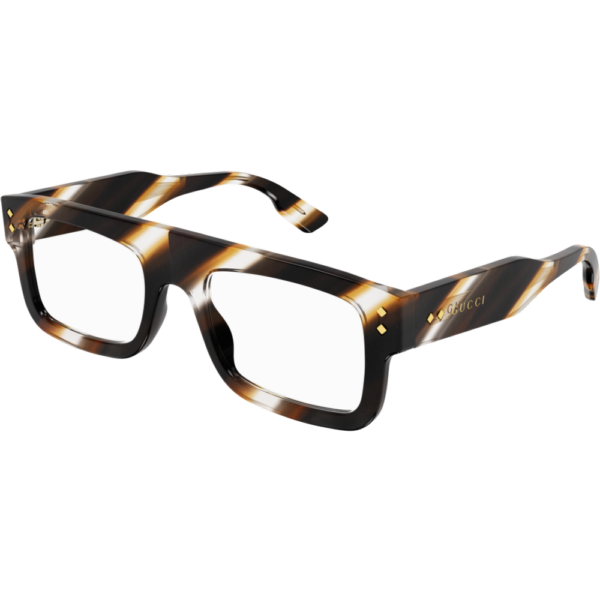 Occhiali vista  Gucci Gg1085o cod. colore 002 Uomo Squadrata Havana