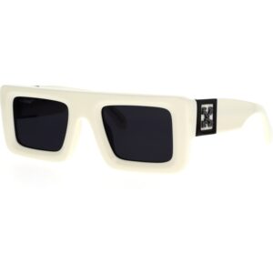 Occhiali da sole  Off-white Oeri049 leonardo cod. colore 0107 white dark grey Unisex Squadrata Bianco