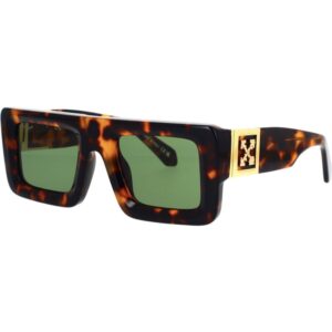 Occhiali da sole  Off-white Oeri049 leonardo cod. colore 6055 havana green Unisex Squadrata Havana