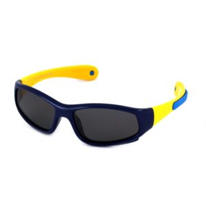 Occhiali da sole  Exit Occh. sole bamb. plast. s8110 cod. colore c.12 blu-giallo/fumo *3p Bambino Maschera Blu