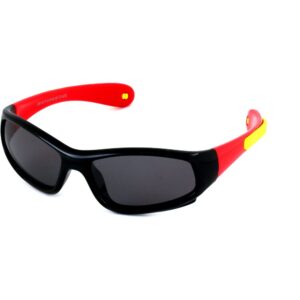 Occhiali da sole  Exit Occh. sole bamb. plast. s8110 cod. colore c.14 nero-rosso/fumo *3p Bambino Maschera Nero