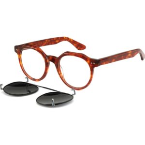 Occhiali vista  Exit Asr3002 cod. colore tartaruga chiaro lucido + clip on fumo polarizzato Unisex Panthos Havana