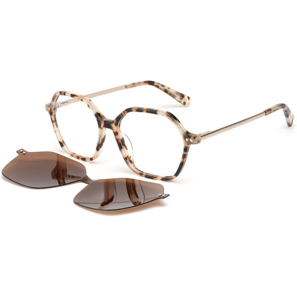 Occhiali vista  Exit Ast6392 cod. colore tartaruga chiaro lucido + clip on marrone polarizzato Unisex Squadrata Havana