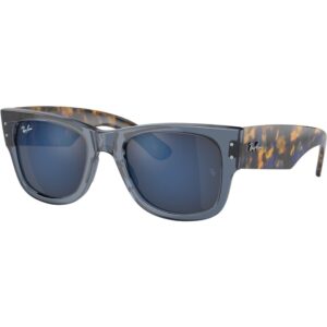 Occhiali da sole  Ray - ban Rb0840s mega wayfarer cod. colore 6638o4 Unisex Squadrata Blu