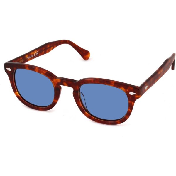 Occhiali da sole  Xlab 8004 stile moscot cod. colore 03 havana chiaro/6263 azzurro polarizzato Unisex Panthos Havana chiaro