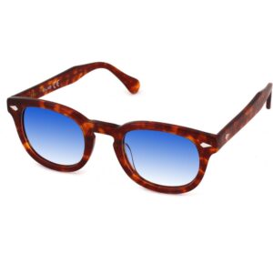 Occhiali da sole  Xlab 8004 stile moscot cod. colore 03 havana chiaro/6925 azzurro sfumato Unisex Panthos Havana chiaro