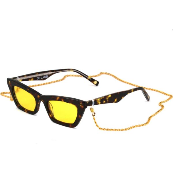 Occhiali da sole  Xlab Mod. bali cod. colore 02 tartaruga scuro/giallo Donna Cat eye Havana scuro