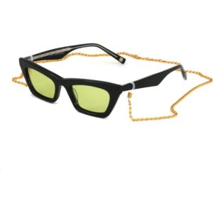 Occhiali da sole  Xlab Mod. bali  cod. colore 01 nero/verde Donna Cat eye Nero