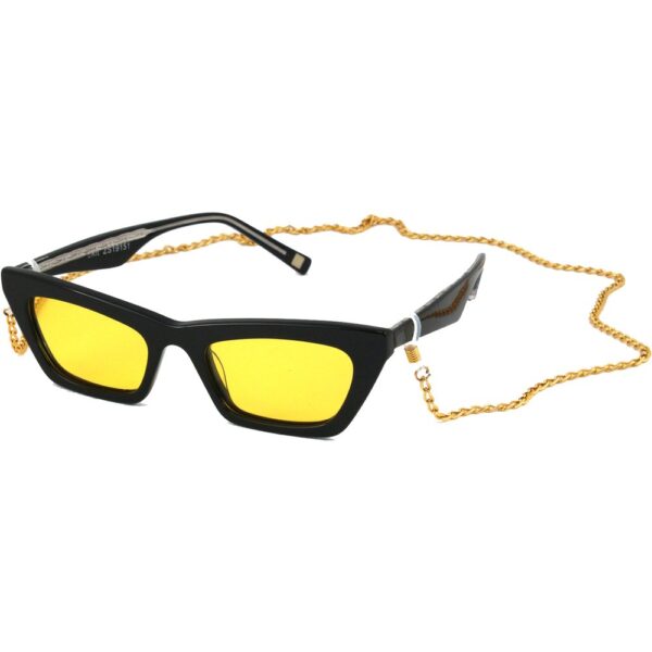 Occhiali da sole  Xlab Mod. bali cod. colore 01 nero/giallo Donna Cat eye Nero