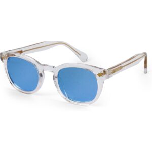 Occhiali da sole  Xlab 8004 stile moscot cod. colore 31 trasparente/6263 azzurro polarizzato Unisex Panthos Trasparente