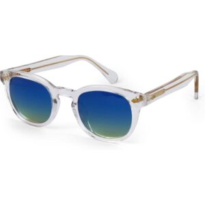 Occhiali da sole  Xlab 8004 stile moscot cod. colore 31 trasparente/6269 cobalto giallo polarizzato Unisex Panthos Trasparente