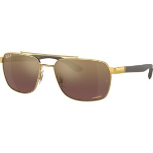 Occhiali da sole  Ray - ban Rb3701  cod. colore 001/6b Uomo Squadrata Oro