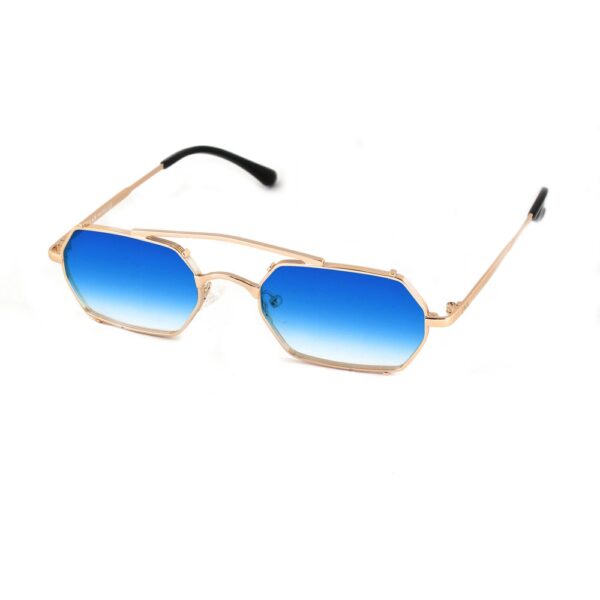 Occhiali da sole  Xlab Mod. honsu cod. colore oro / azzurro sfumato Unisex Geometrica Oro