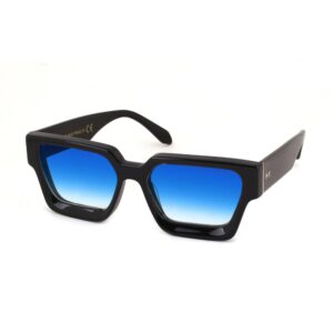 Occhiali da sole  Xlab Mod. praslin cod. colore nero lucido / azzurro sfumato Unisex Squadrata Nero