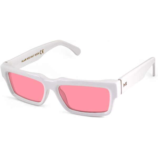 Occhiali da sole  Xlab Mod. half moon cod. colore bianco / rosa polarizzato Unisex Squadrata Bianco