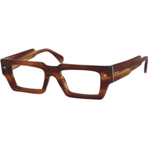 Occhiali da vista  Xlab Mod. auckland antiriflesso cod. colore marrone striato Unisex Squadrata Marrone strisciato