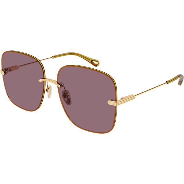 Occhiali da sole  Chloé Ch0134s cod. colore 003 Donna Squadrata Oro