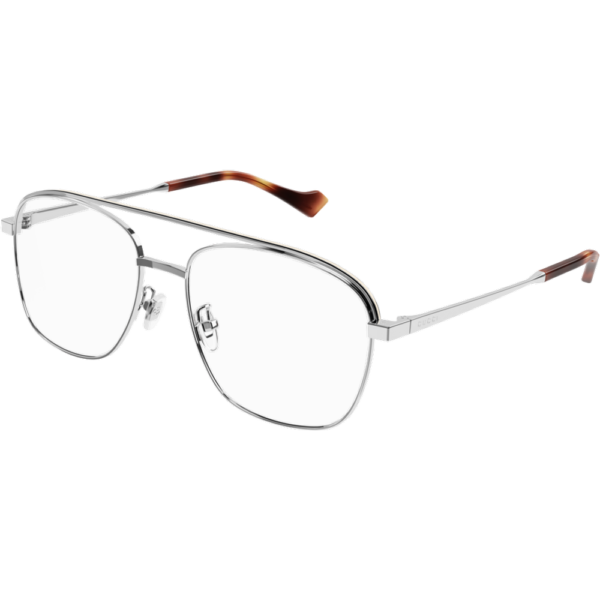 Occhiali vista  Gucci Gg1103o cod. colore 003 Uomo Pilot Argento