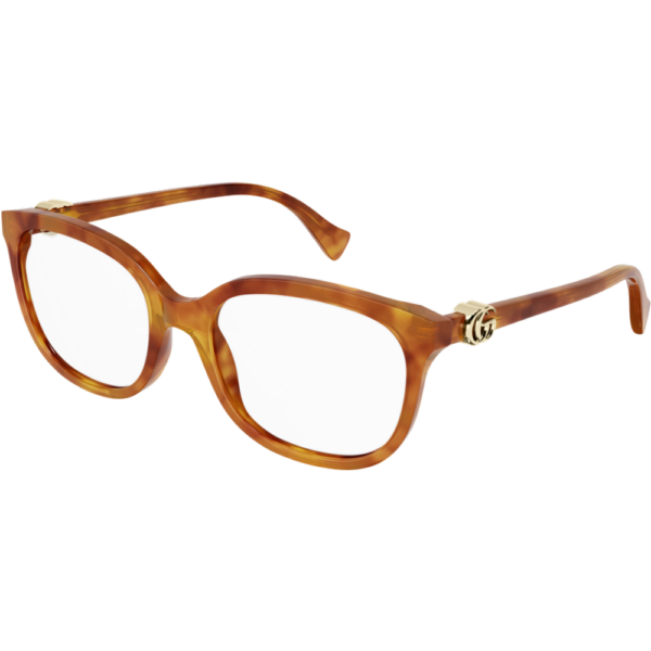 Occhiali vista  Gucci Gg1075o cod. colore 005 Donna Squadrata Havana chiaro