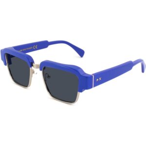 Clip on  Xlab Mod. fraser cod. colore blu lucido - argento / 6267 fumo polarizzato Unisex Squadrata Blu