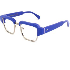 Occhiali da vista  Xlab Mod. fraser antiriflesso cod. colore blu lucido - argento Unisex Squadrata Blu