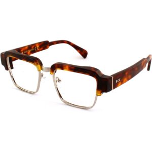 Occhiali da vista  Xlab Mod. fraser antiriflesso cod. colore tartaruga scuro lucido - argento Unisex Squadrata Havana