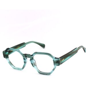 Occhiali da sole  Xlab Mod. leyte fotocromatico cod. colore verde striato trasparente / lenti neutre fotoc. brown Unisex Geometrica Verde strisciato