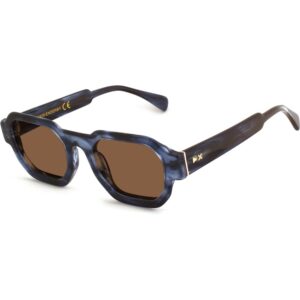 Occhiali da sole  Xlab Mod. enderby cod. colore blu striato trasparente / marrone polarizzato Uomo Squadrata Blu striato