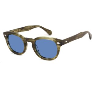 Occhiali da sole  Xlab 8004 stile moscot cod. colore 07s verde trasparente striato / azzurro polarizzato Unisex Panthos Verde strisciato