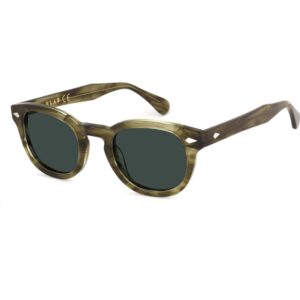 Occhiali da sole  Xlab 8004 stile moscot cod. colore 07s verde trasparente striato / g15 polarizzato Unisex Panthos Verde strisciato