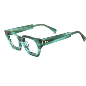 Occhiali vista  Xlab Mod. madura antiriflesso cod. colore verde striato trasparente Donna Geometrica Verde strisciato