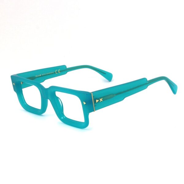 Occhiali vista  Xlab Mod. shikoku antiriflesso cod. colore verde acqua trasparente Unisex Squadrata Verde acqua