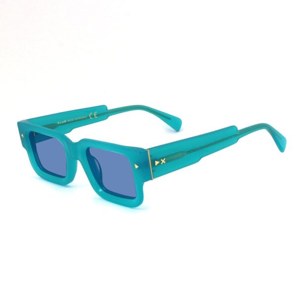 Occhiali da sole  Xlab Mod. shikoku cod. colore verde acqua trasparente / azzurro polarizzato Unisex Squadrata Verde acqua