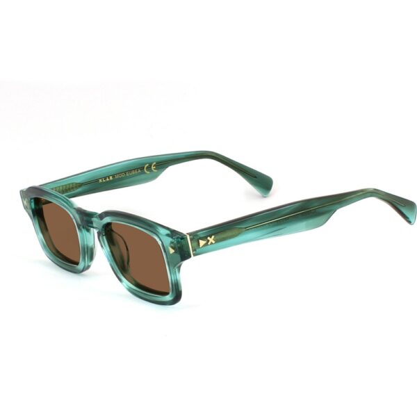 Occhiali da sole  Xlab Mod. eubea cod. colore verde striato trasparente / marrone polarizzato Uomo Squadrata Verde strisciato