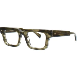 Occhiali da vista  Xlab Mod. gambier antiriflesso cod. colore verde striato trasparente Unisex Squadrata Verde strisciato