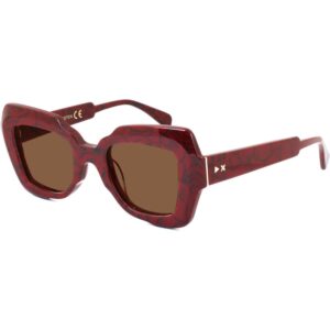 Occhiali da sole  Xlab Mod. lofoten cod. colore rosso marmorizzato / marrone polarizzato Donna Farfalla Marmo bordeaux