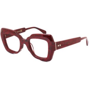 Occhiali vista  Xlab Mod. lofoten antiriflesso cod. colore rosso marmorizzato Donna Farfalla Marmo bordeaux