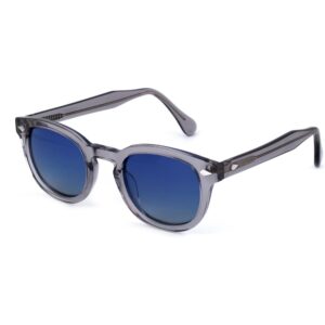 Occhiali da sole  Xlab 8004 stile moscot cod. colore 14 grigio/6268 cobalto fumo polarizzato Unisex Panthos Grigio