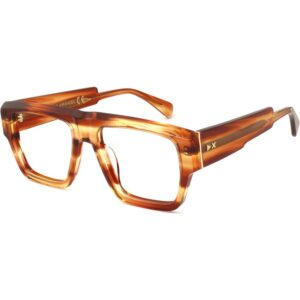 Occhiali vista  Xlab Mod. wrangel antiriflesso cod. colore marrone striato Unisex Squadrata Marrone