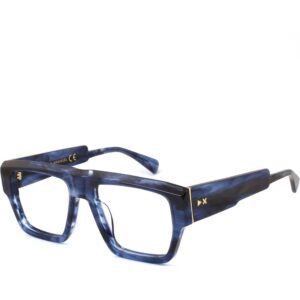 Occhiali da sole  Xlab Mod. wrangel fotocromatico cod. colore blu striato/lenti neutre fotoc. viola Unisex Squadrata Blu