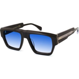 Occhiali da sole  Xlab Mod. wrangel cod. colore nero/azzurro sfumato Unisex Squadrata Nero