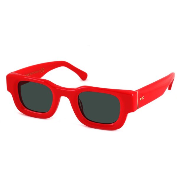 Occhiali da sole  Xlab Mod. komodo cod. colore rosso / g15 polarizzato Unisex Squadrata Rosso