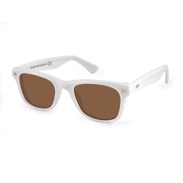 Occhiali da sole  Xlab Mod. madeira cod. colore bianco / marrone polarizzato Unisex Squadrata Bianco