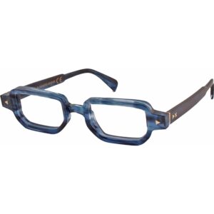 Occhiali da vista  Xlab Mod. samar antiriflesso cod. colore blu striato trasparente Unisex Squadrata Blu striato trasparente