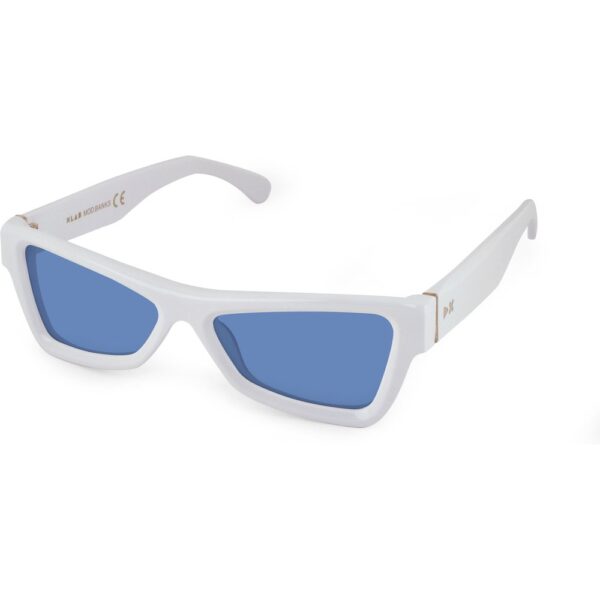 Occhiali da sole  Xlab Mod. banks cod. colore bianco lucido / 6263 azzurro polarizzato Unisex Geometrica Bianco