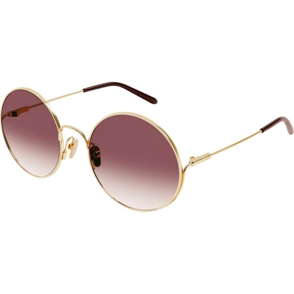 Occhiali da sole  Chloé Cc0016s cod. colore 001 Donna Rotonda Oro