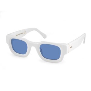 Occhiali da sole  Xlab Mod. komodo cod. colore bianco / azzurro polarizzato Unisex Squadrata Bianco